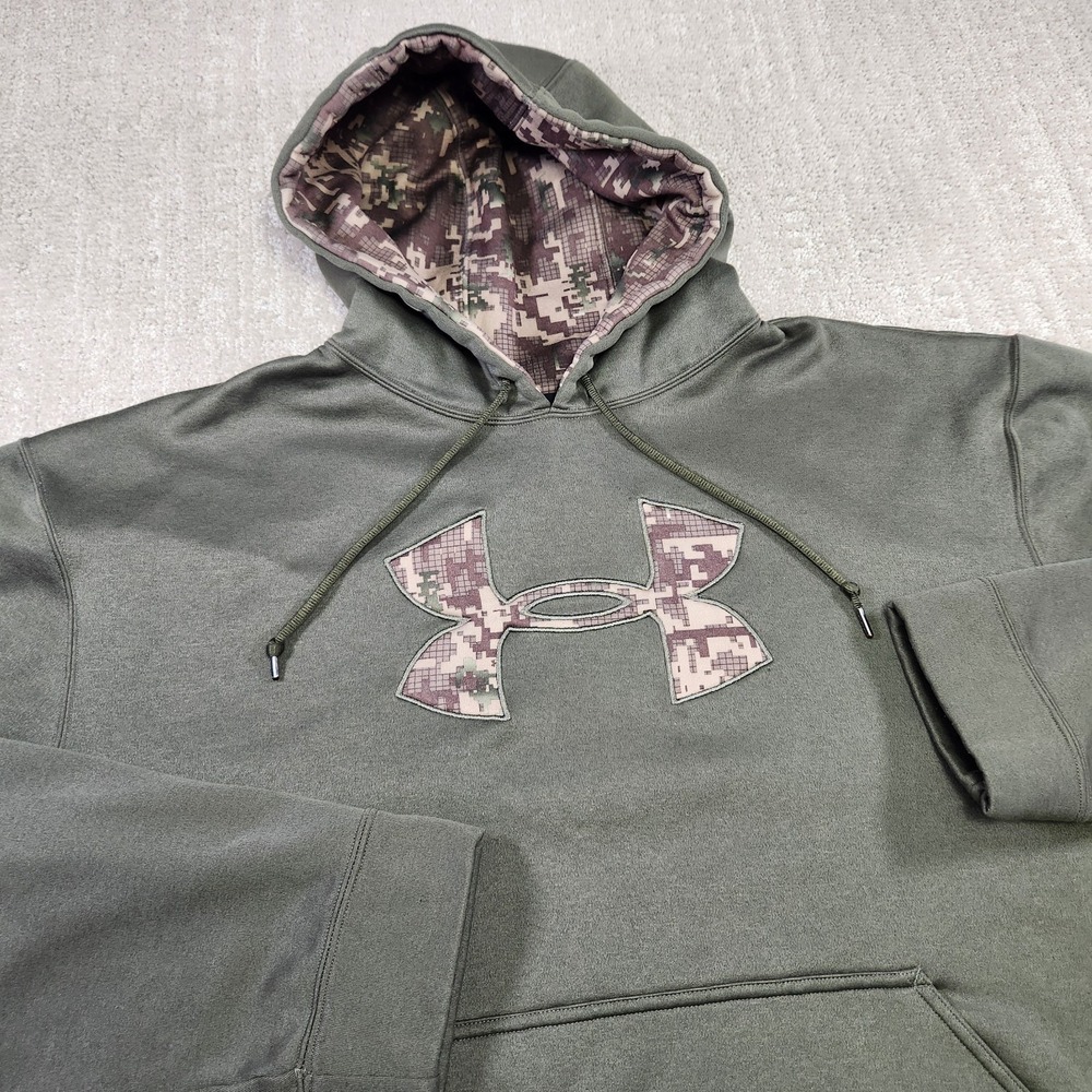 Under Armour Hoodie Men Large Camo Storm Fleece Hunting Outdoor